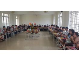 Khoa Chính trị - Luật trường Đại học Hà Tĩnh tổ chức lễ hội tết cổ truyền Bunpimay cho Lưu học sinh Lào đang học tập tại Khoa